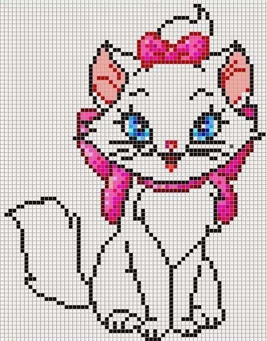 Coloriage Chat Marie à imprimer et colorier