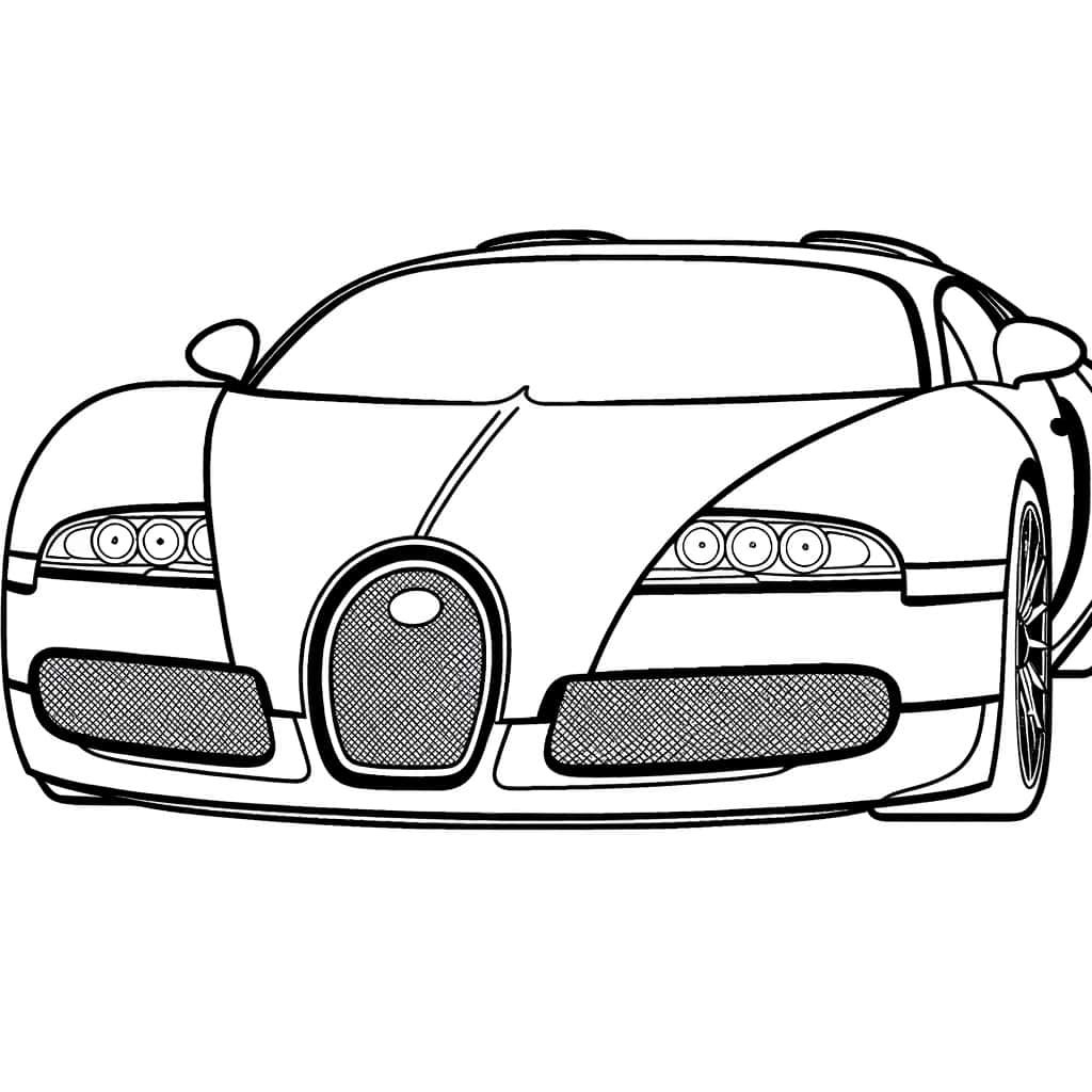 Coloriage Bugatti Veyron à imprimer et colorier