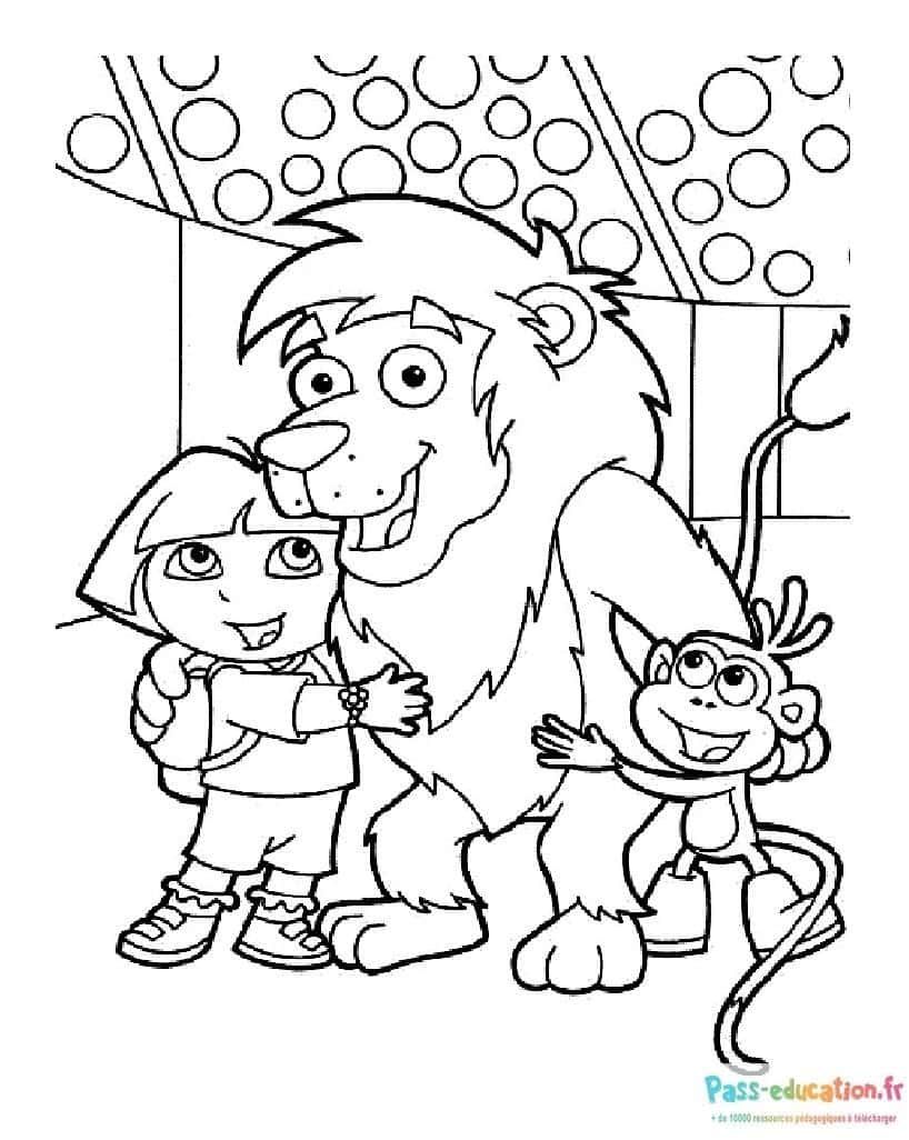 Coloriage Dora et ses amis à imprimer et colorier