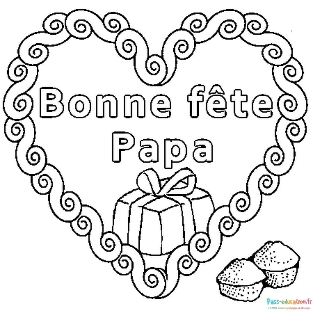 Coloriage Fête des Pères à imprimer et colorier