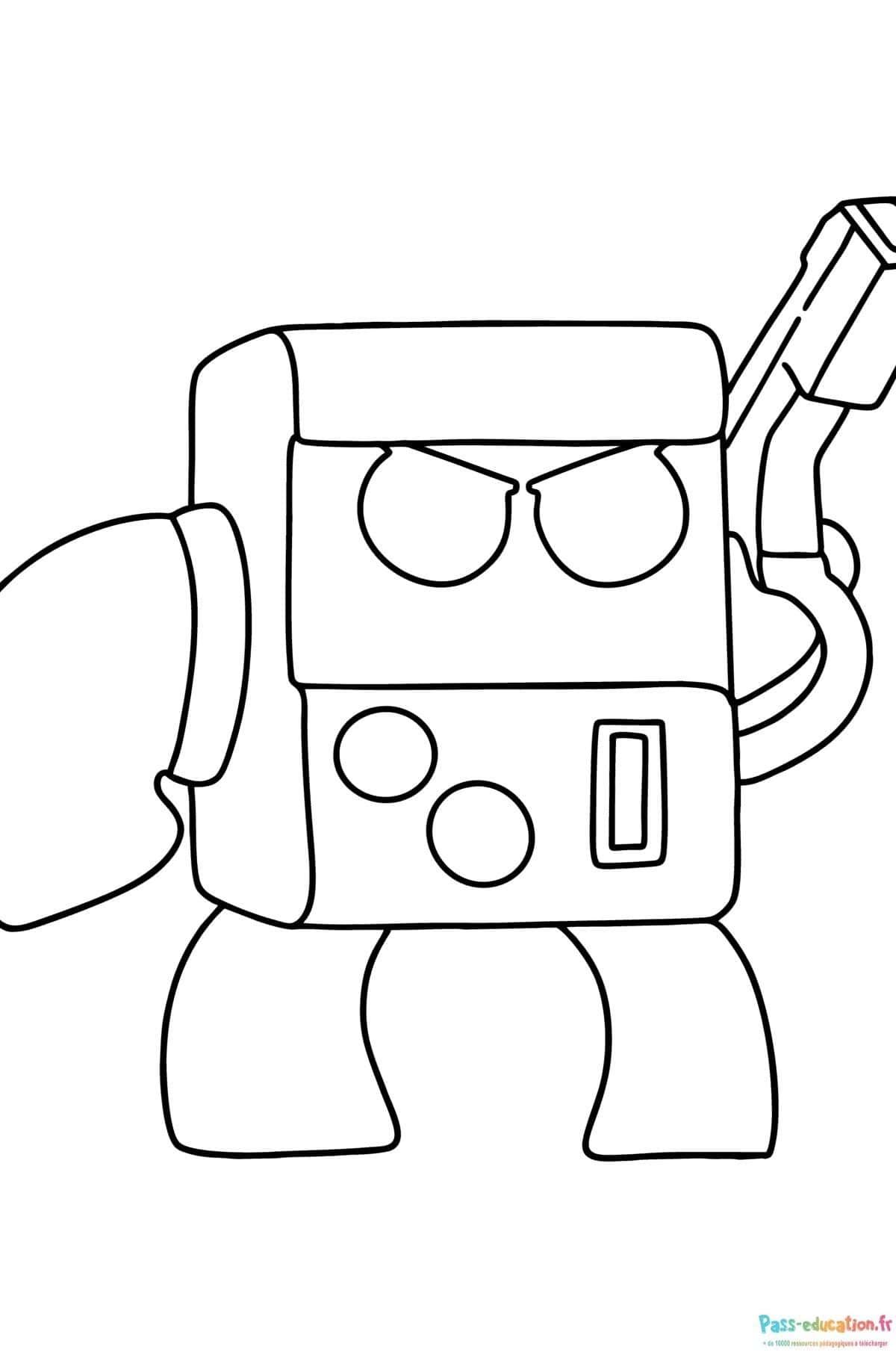 Coloriage Robot Brawl Stars à imprimer et colorier
