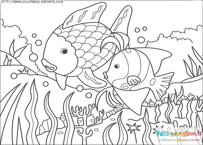 Coloriage Poissons tropicaux à imprimer et colorier
