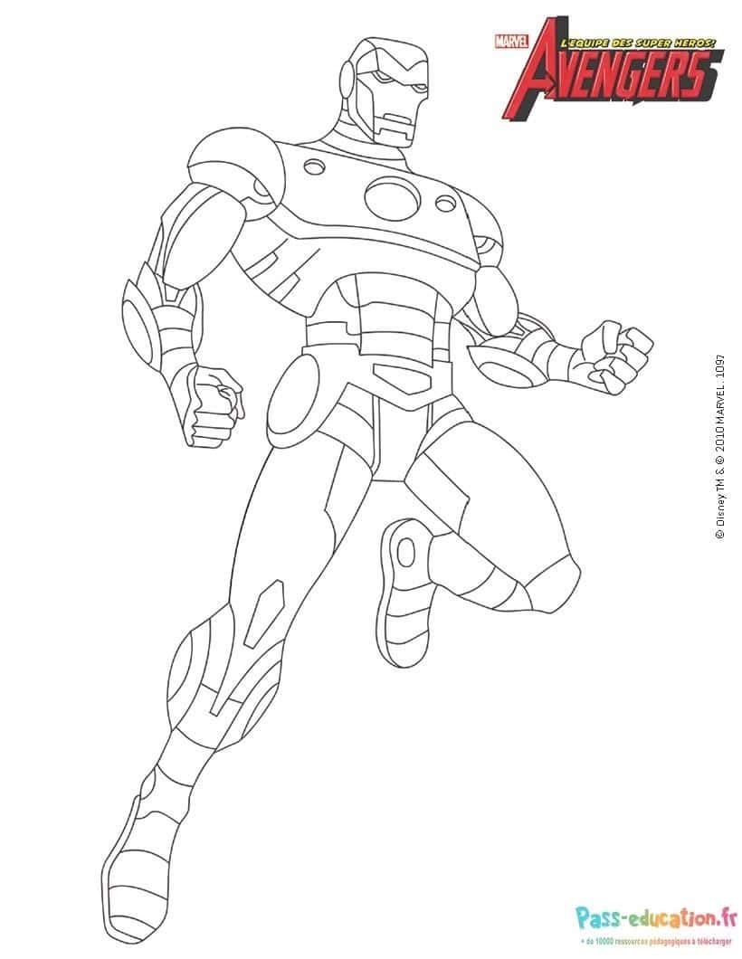Coloriage Iron Man à imprimer et colorier