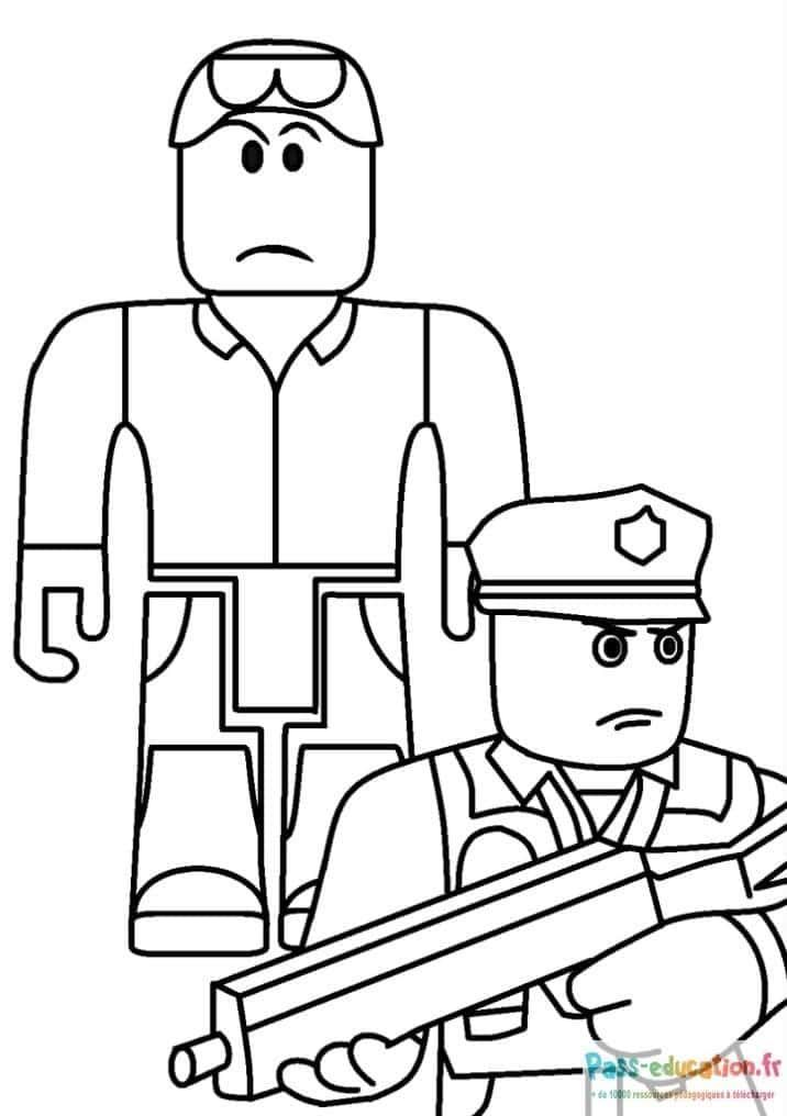 Coloriage Roblox militaires à imprimer et colorier