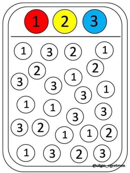 Coloriage Numéros colorés à imprimer et colorier