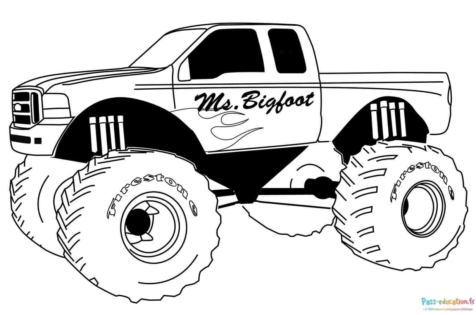 Coloriage Ms. Bigfoot à imprimer et colorier