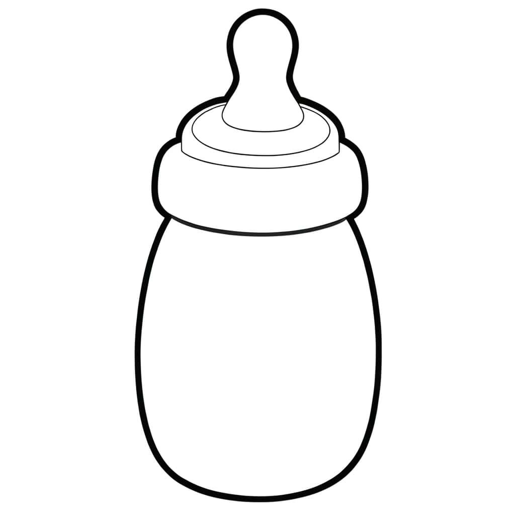Coloriage Biberon à imprimer et colorier