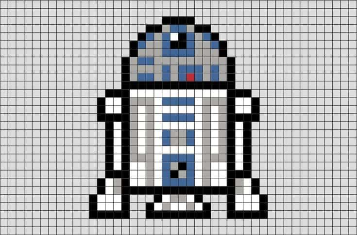 Coloriage Robot bleu et blanc à imprimer et colorier