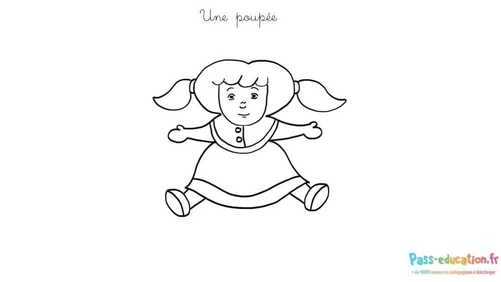 Coloriage Petite poupée à imprimer et colorier