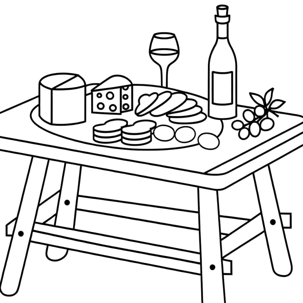 Coloriage Apéro convivial à imprimer et colorier