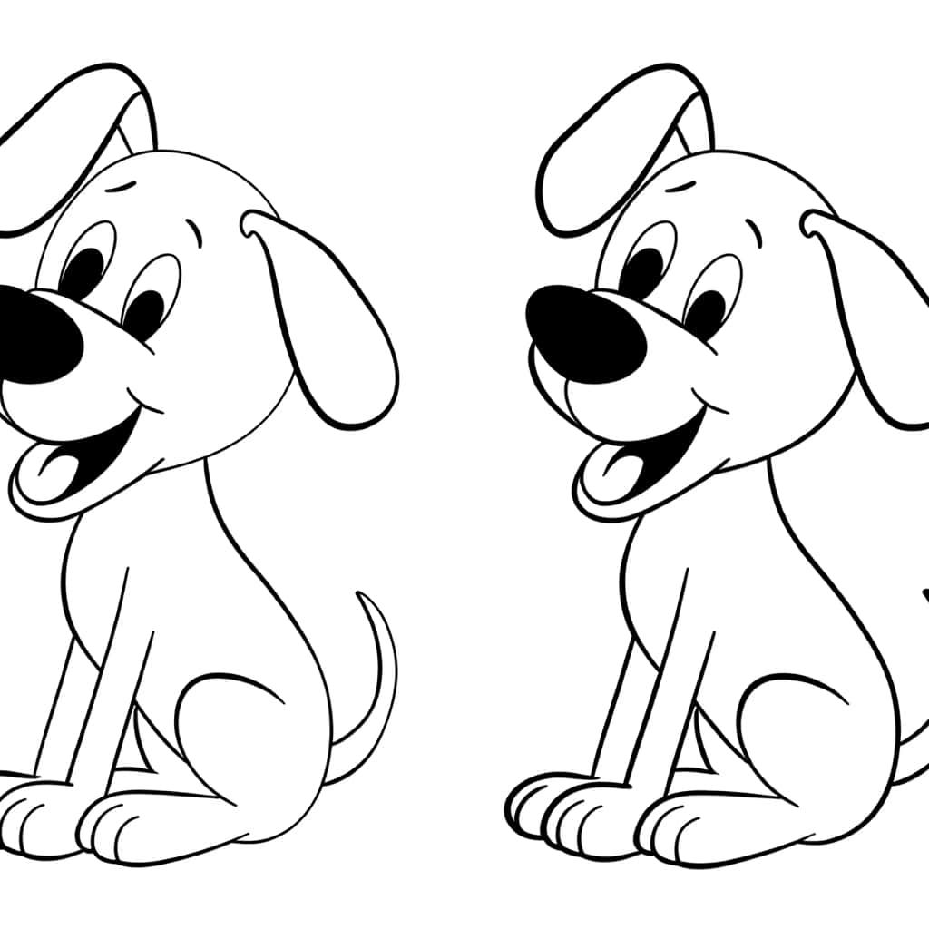 Coloriage Chiot joyeux à imprimer et colorier