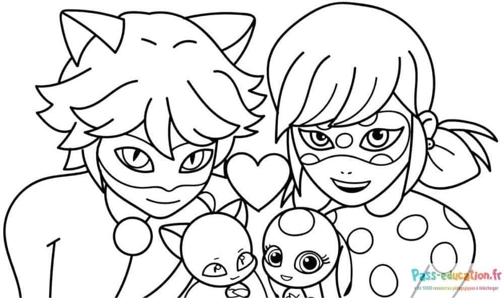 Coloriage Héros Miraculous à imprimer et colorier