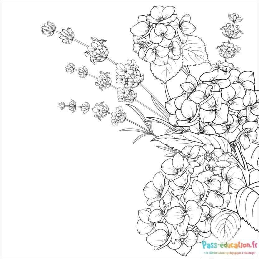 Coloriage Bouquet de fleurs à imprimer et colorier