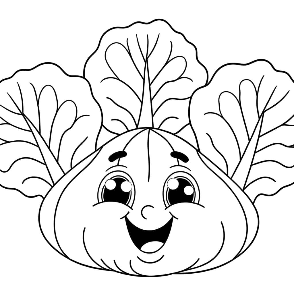 Coloriage Chou souriant à imprimer et colorier