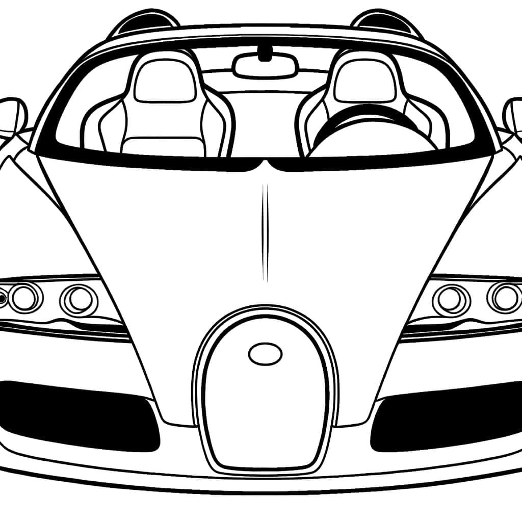 Coloriage Bugatti Veyron à imprimer et colorier