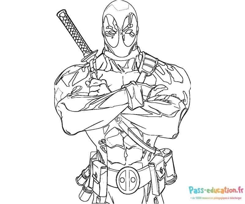 Coloriage Super-héros musclé à imprimer et colorier