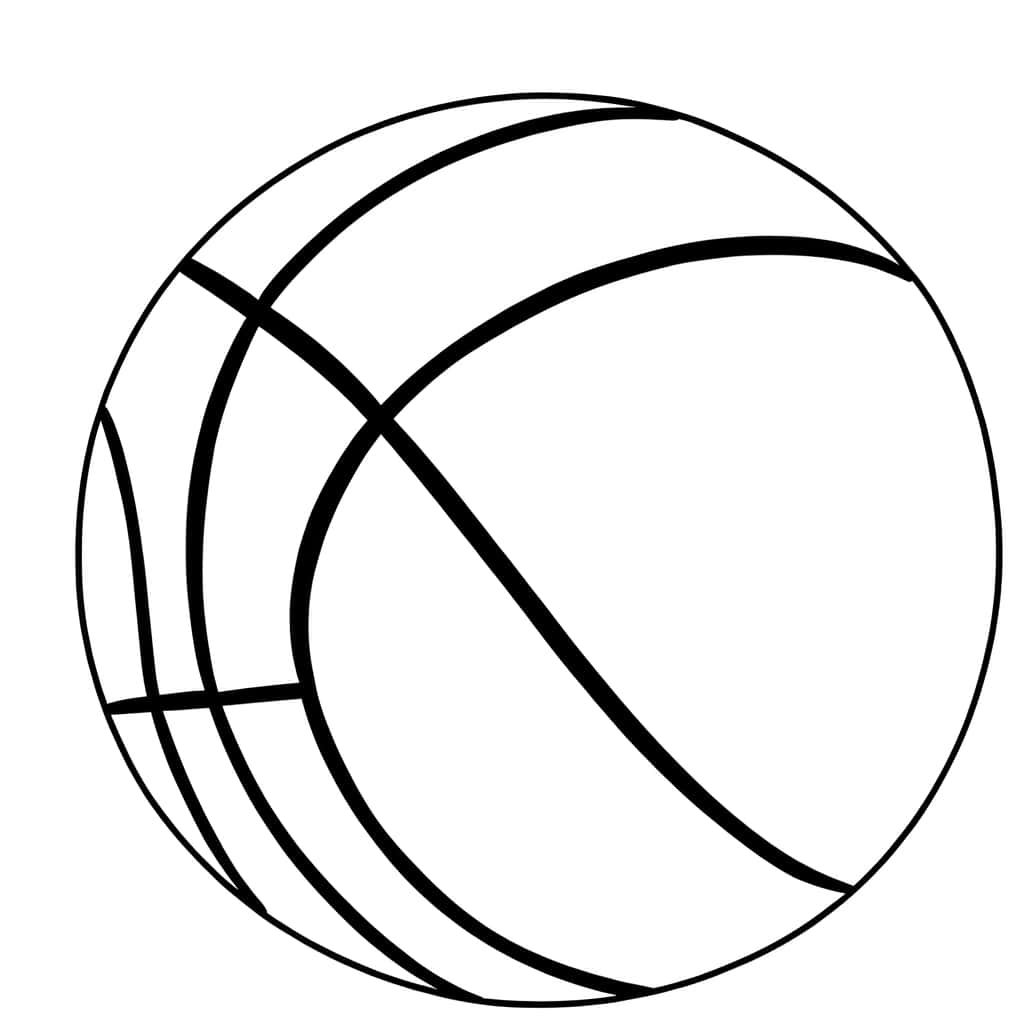 Coloriage Balle de basket à imprimer et colorier