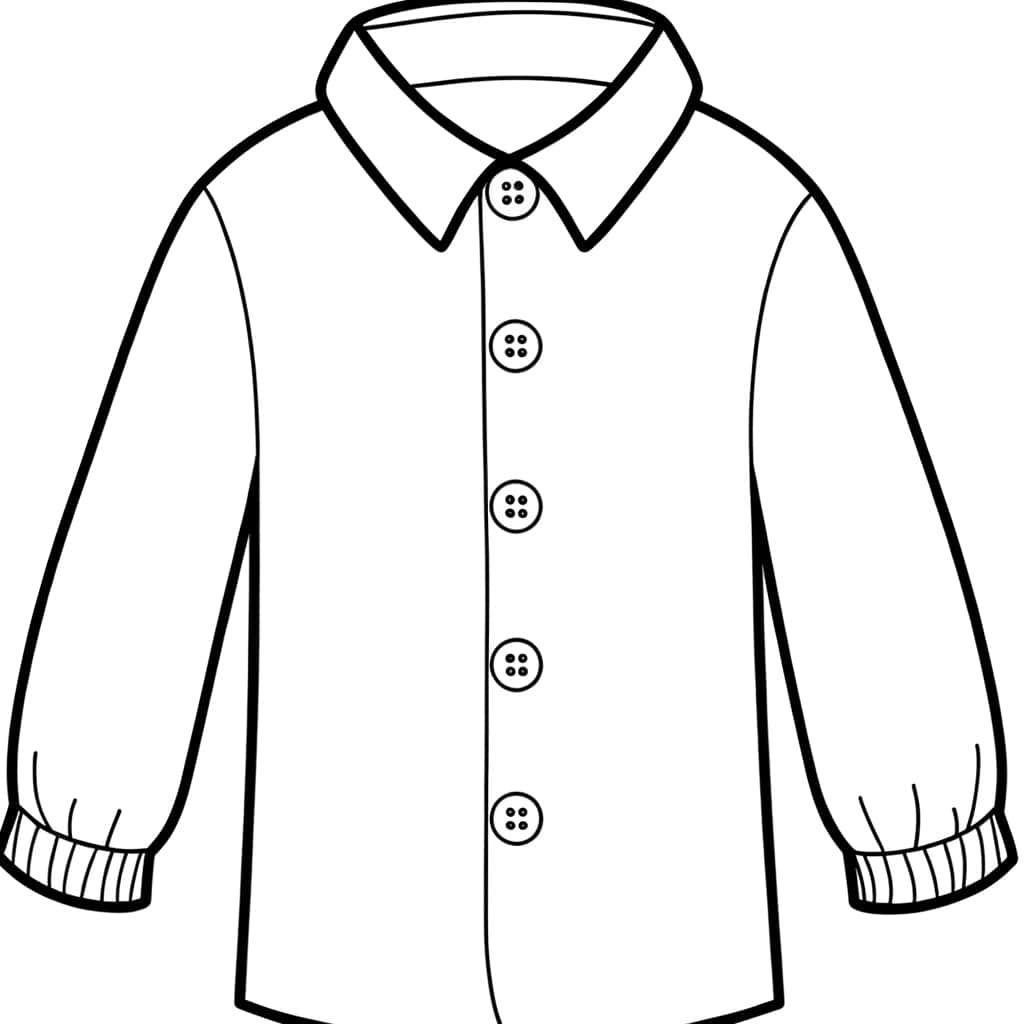 Coloriage Chemise homme à imprimer et colorier