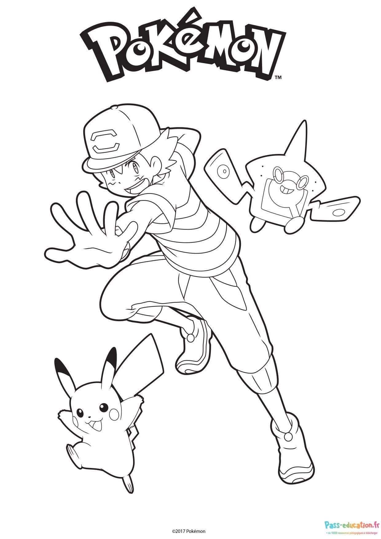 Coloriage Aventure Pokémon à imprimer et colorier
