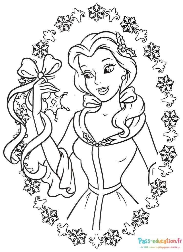 Coloriage Princesse élégante à imprimer et colorier