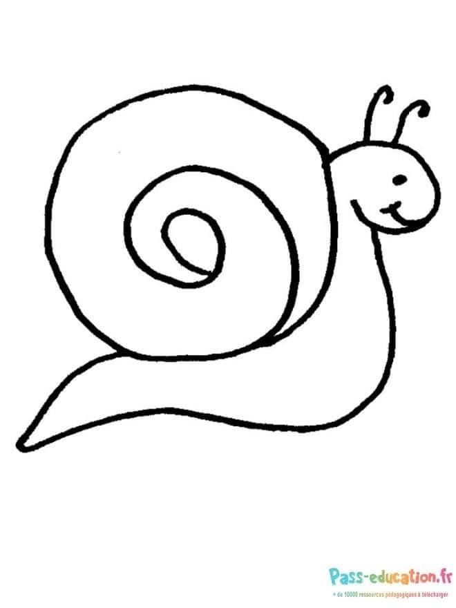 Coloriage Escargot à imprimer et colorier