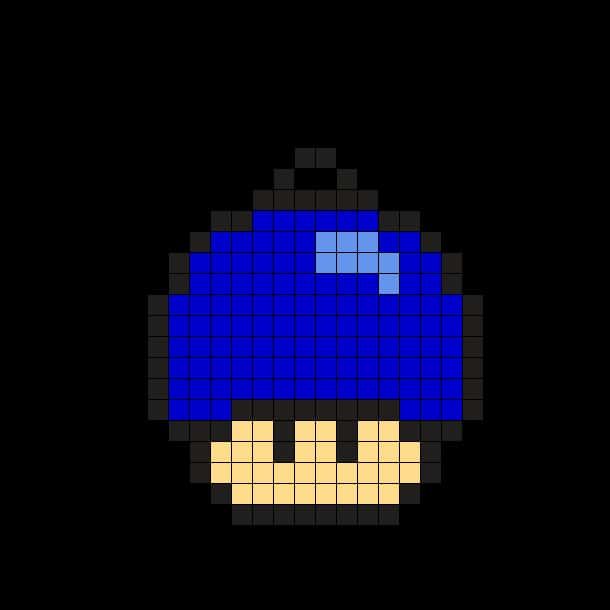 Coloriage Champignon bleu à imprimer et colorier