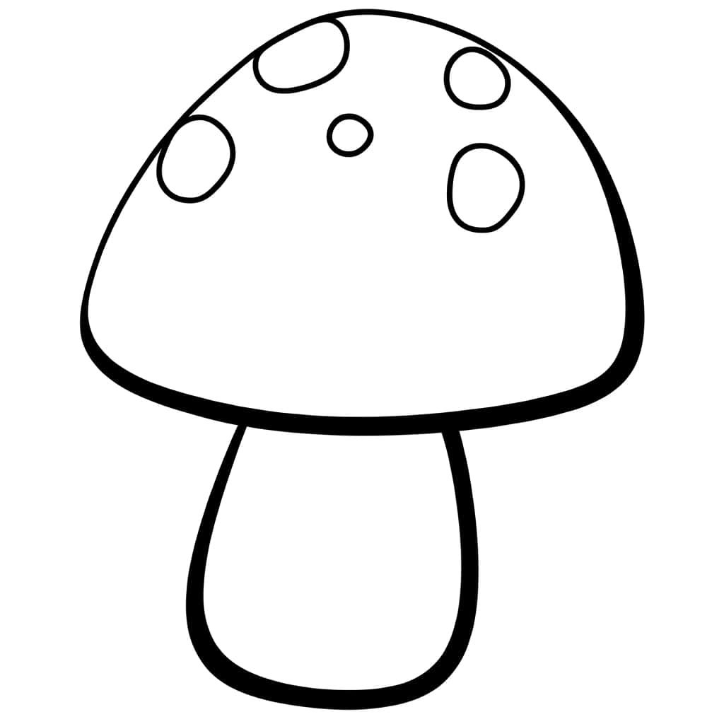 Coloriage Champignon stylisé à imprimer et colorier
