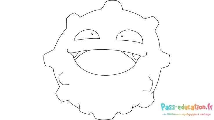 Coloriage Dessin Pokémon souriant à imprimer et colorier