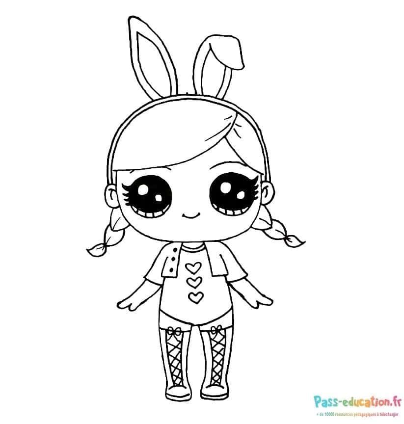 Coloriage Dessin poupée Lol à imprimer et colorier