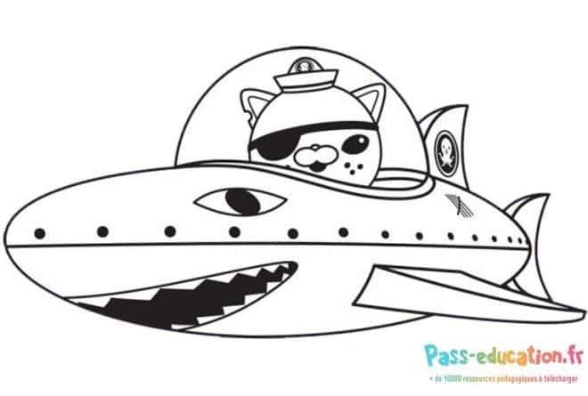 Coloriage Chat pilote à imprimer et colorier