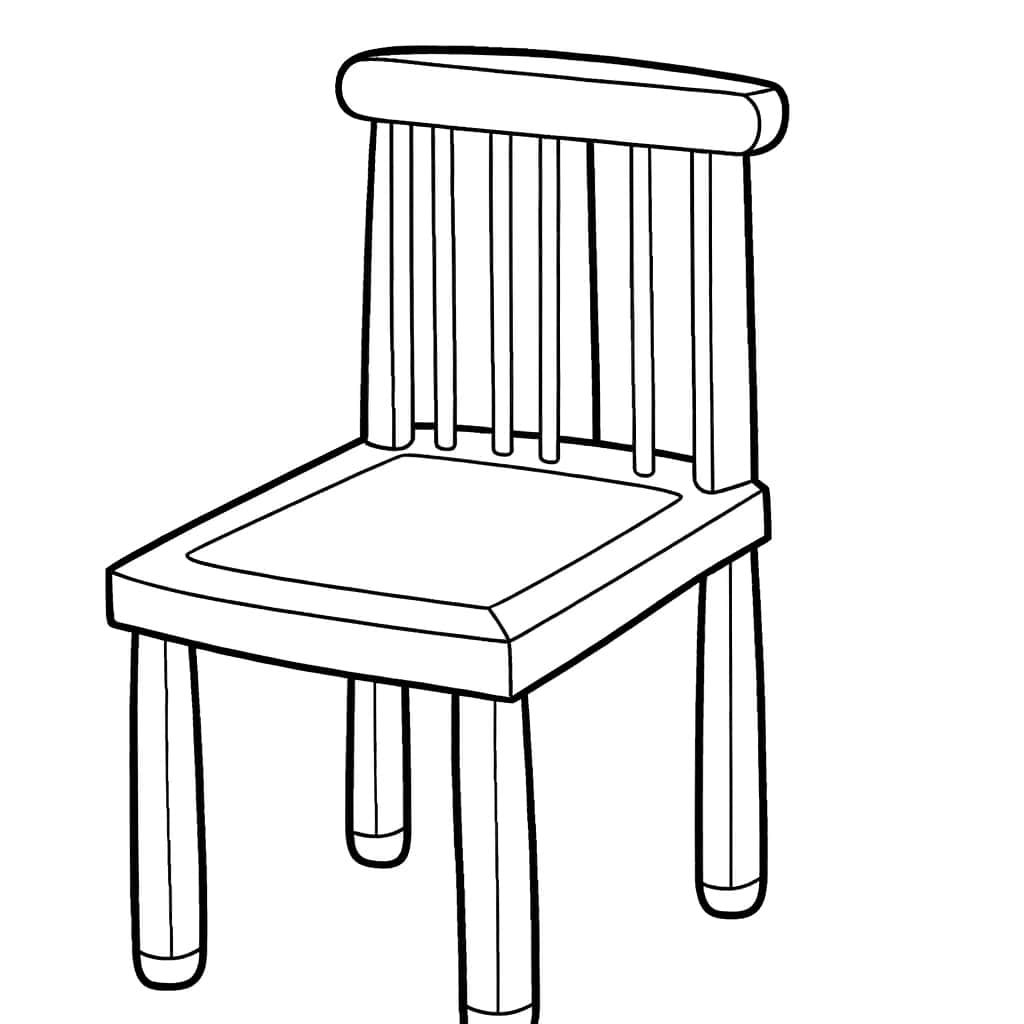Coloriage Chaise simple à imprimer et colorier