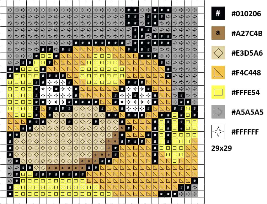 Coloriage Pikachu Pixel Art à imprimer et colorier