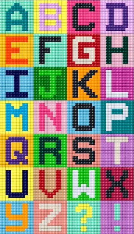 Coloriage Alphabet coloré à imprimer et colorier