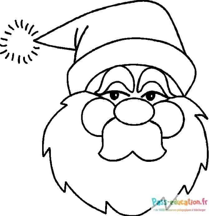 Coloriage Père Noël à imprimer et colorier