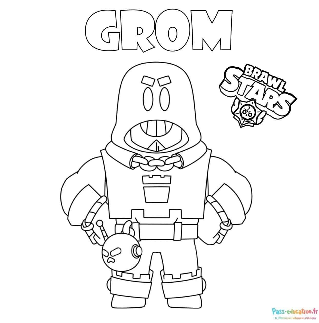Coloriage Grom de Brawl Stars à imprimer et colorier