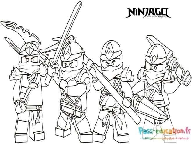 Coloriage Ninjas de Ninjago à imprimer et colorier