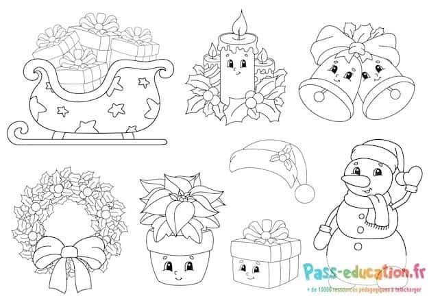 Coloriage Fêtes d'hiver à imprimer et colorier