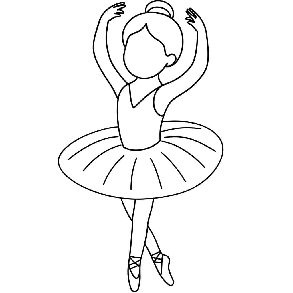Coloriage Ballerine danseuse à imprimer et colorier