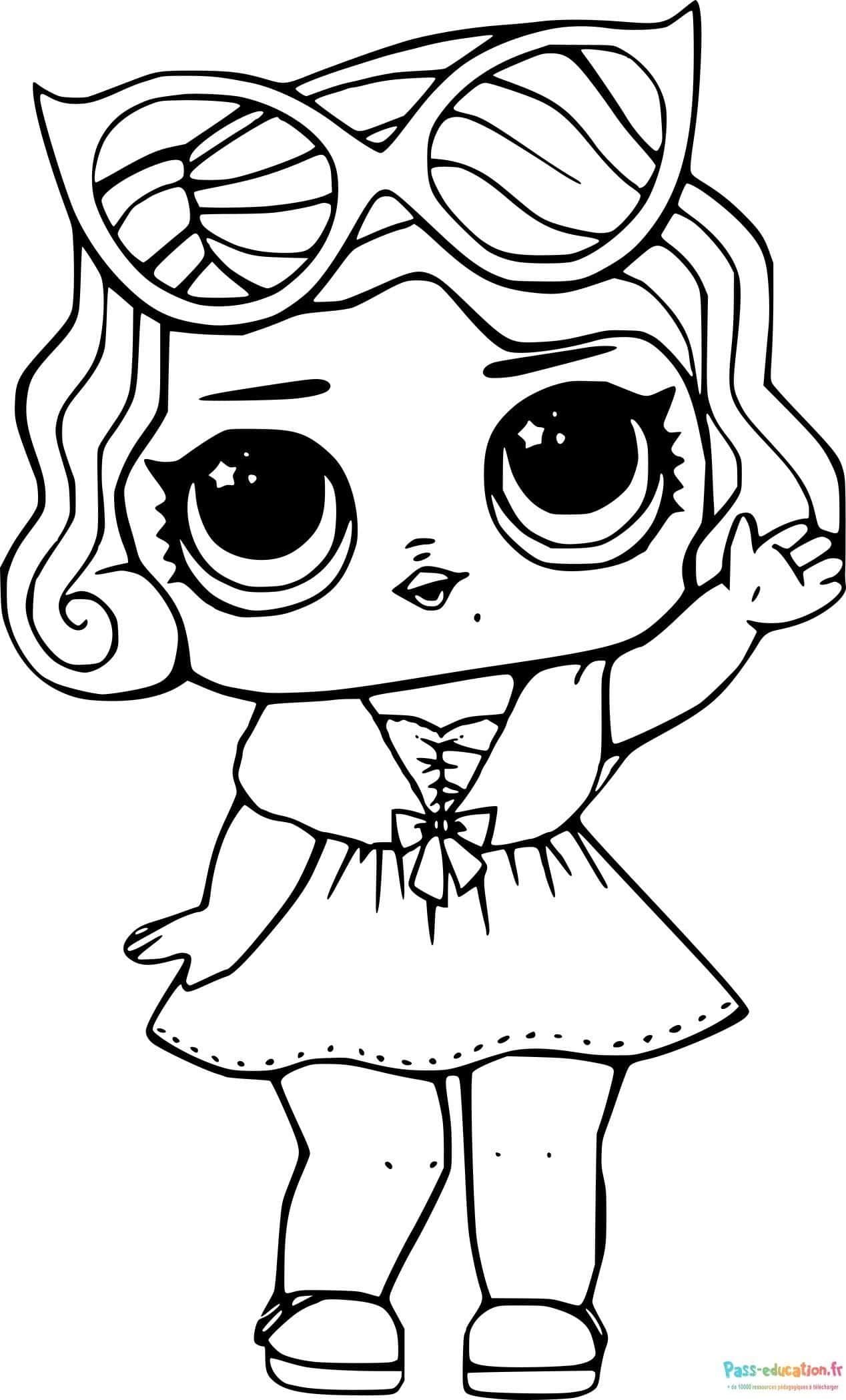 Coloriage Poupée stylée à imprimer et colorier