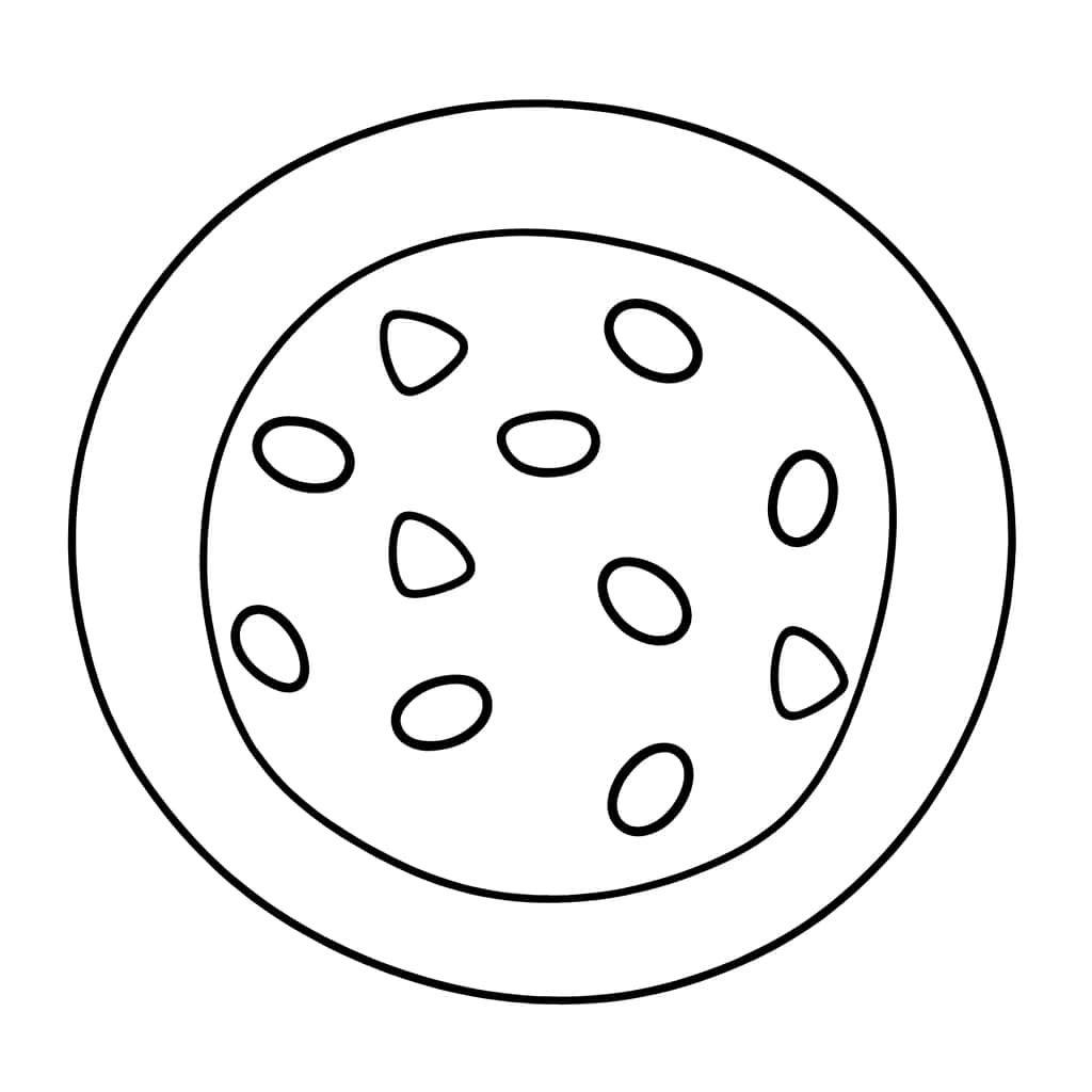 Coloriage Biscuit aux pépites à imprimer et colorier