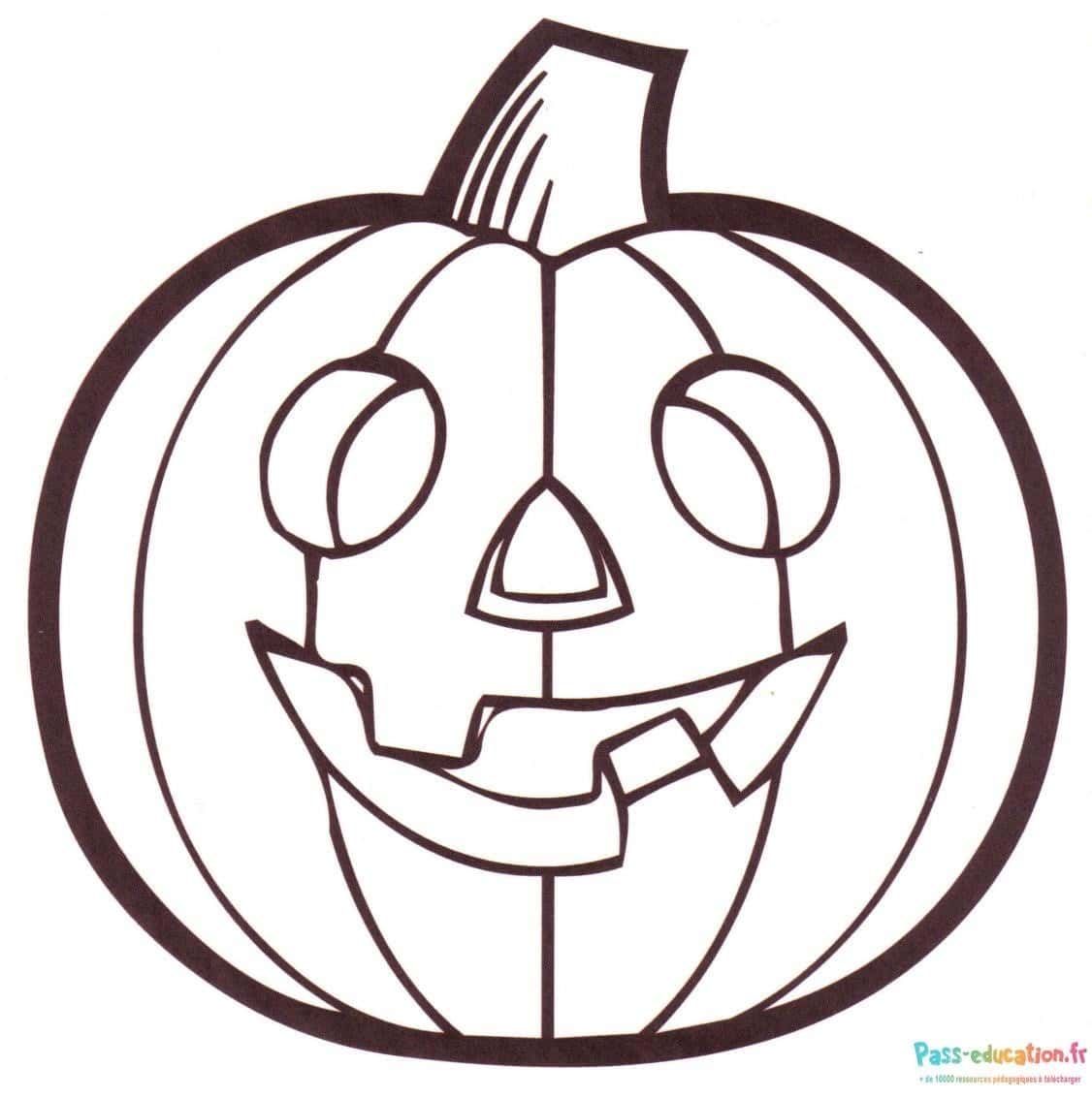 Coloriage Citrouille Halloween à imprimer et colorier
