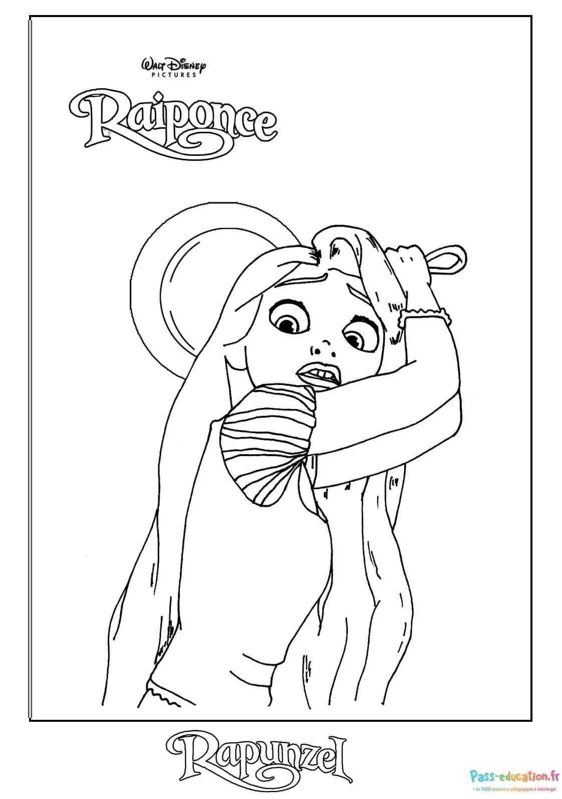 Coloriage Raiponce aventures à imprimer et colorier