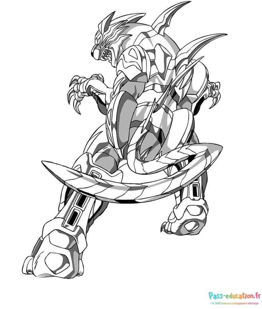 Coloriage Guerrier Bakugan à imprimer et colorier