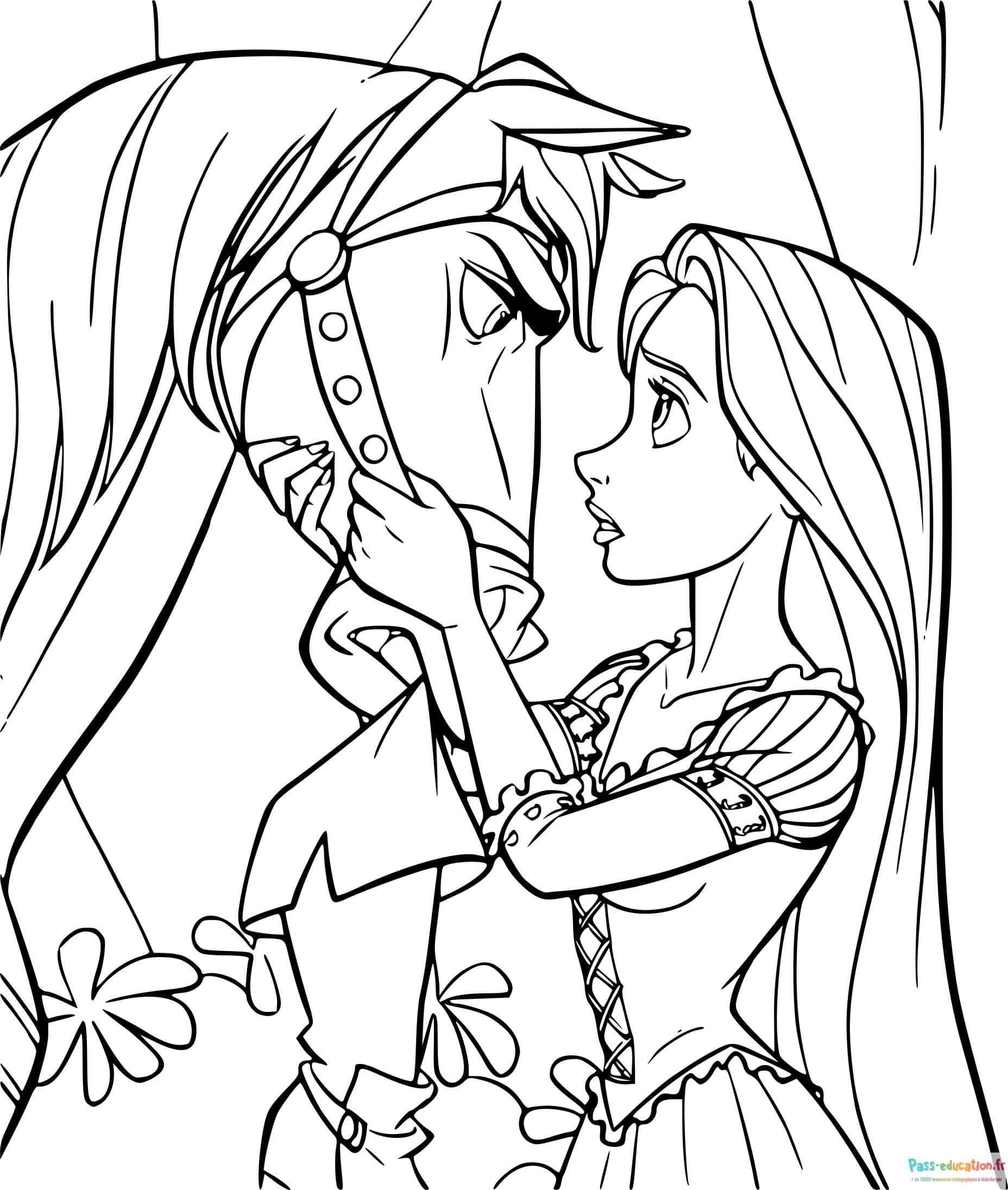 Coloriage Rencontre enchantée à imprimer et colorier
