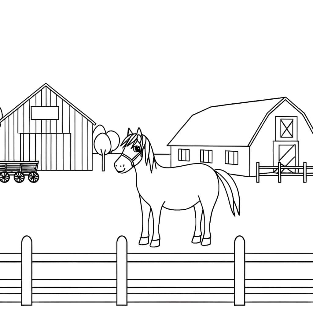 Coloriage Centre Equestre à imprimer et colorier