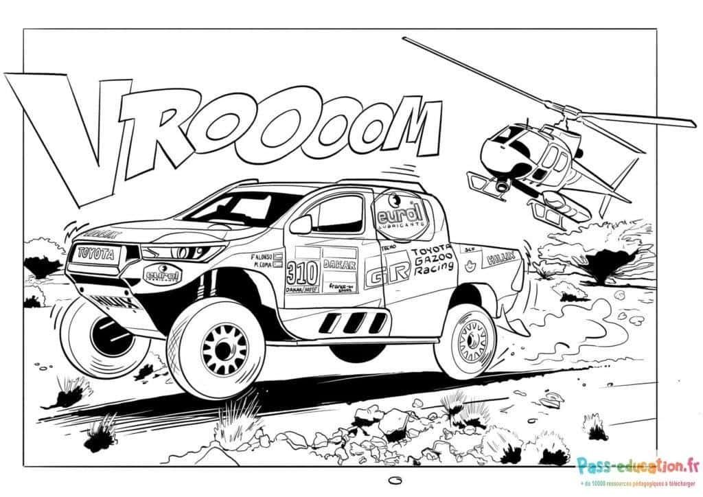 Coloriage Course désertique à imprimer et colorier