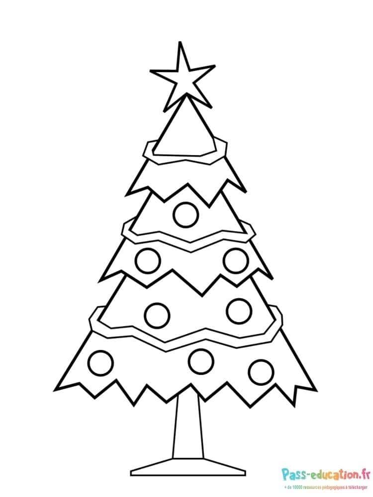 Coloriage Sapin de Noël à imprimer et colorier