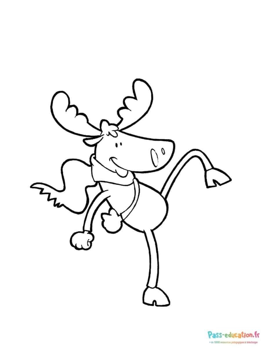 Coloriage Renne super-héros à imprimer et colorier