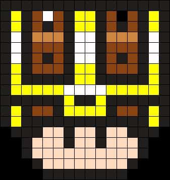 Coloriage Champignon pixel à imprimer et colorier