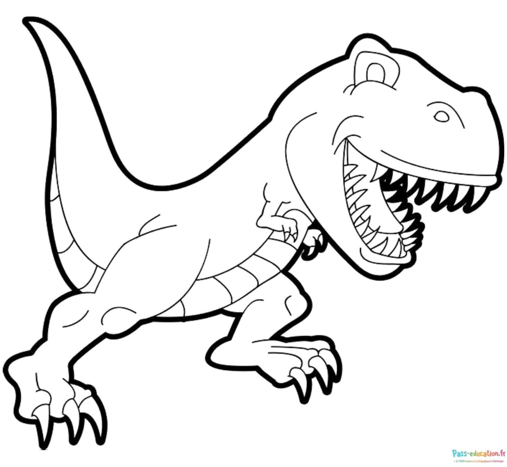 Coloriage Dinosaure féroce à imprimer et colorier
